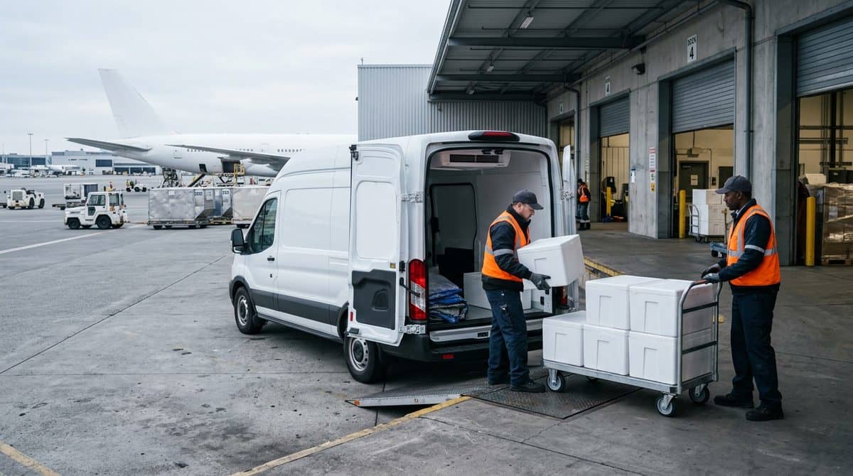 Acarreo refrigerado en el AICM